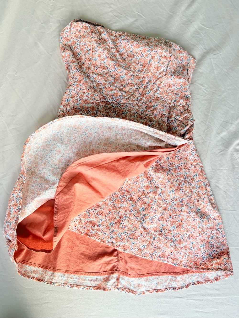 Abercrombie & Fitch Floral Pink Mini Wrap Dress 🌸 Cottagecore Coquette Preppy M - Picture 5 of 9